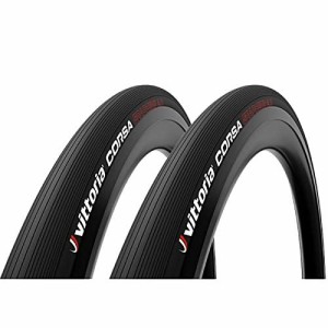 2本セット Vittoria CORSA コルサ G2.0 クリンチャータイヤ 700c ヴィットリア Clincher Tire (700×28c, フルブラック) [並行輸入品]