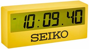 セイコークロック(Seiko Clock) 掛時計 黄色 125×290×61mm デジタル スポーツタイマーデザイン掛時計 SQ816Y
