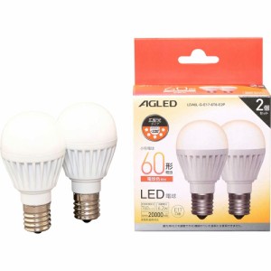 節電対策 アイリスオーヤマ LED電球 E17 広配光 60W 形相当 電球色 2個セット LDA6L-G-E17-6T6-E2P