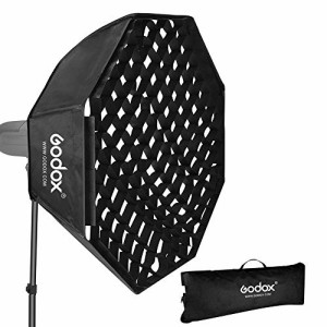 GODOX 95cm オクタゴン グリッドソフトボックス ボーエンズマウントスピードリング付き ポータブル オクタボックス スタジオ LEDビデオラ