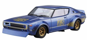 青島文化教材社 1/24 ザ・モデルカーシリーズ No.48 ニッサン KPGC110 幻のケンメリレーシング #73 プラモデル