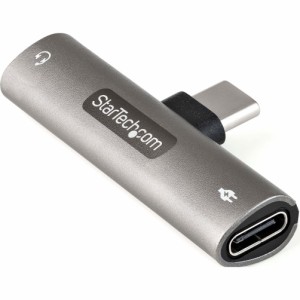 StarTech.com USB Type-C イヤホンジャック 変換アダプタ／60W PD 同時充電対応／USB-Cオーディオアダプタ／3.5mm TRRS ヘッドホン  ヘッ