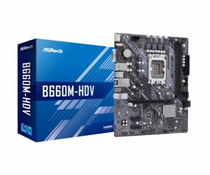 ASRock マザーボード B660M-HDV Intel B660 シリーズ 第12世代 CPU ( LGA1700 ) 対応 B660M MicroATX マザーボード 国内正規代理店品