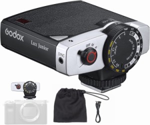 Godox正規代理Godox Lux Junior レトロ カメラフラッシュ クリップオンストロボ GN12 6000K 焦点距離28mm スピードライト Sony Canon Nik