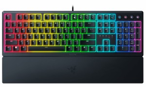 Razer レイザー Ornata V3 ゲーミングキーボード 有線 薄型 クリック感のあるメカ・メンブレンスイッチ搭載 UV コートキーキャップは耐摩