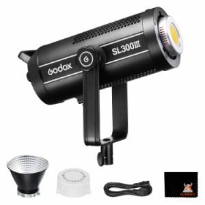 Godox SL300III 330W(MAX.) LED ビデオ写真撮影用ライト、Bowens マウントの写真撮影用スタジオ ライト、連続出力照明、8 つのプリセット