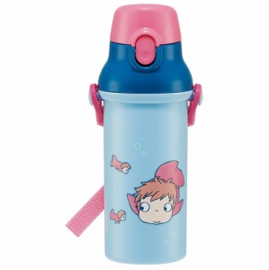 スケーター(Skater) 水筒 崖の上のポニョ 姉妹 スタジオジブリ 480ml 子供用 抗菌 プラスチック製 子供に優しい 軽量 日本製 PSB5SANAG-A