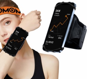 HLOMOM アームバンド ランニングアームバンド 360度回転 スマホ腕ホルダー 4-6.5インチiPhone/Android全機種に適用 通気 防汗 (14~28cm)