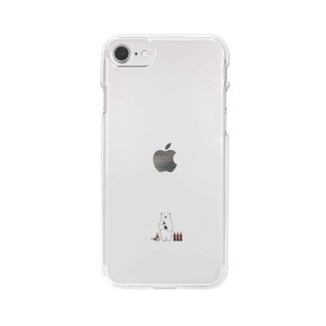 [Dparks] iPhone SE (第3世代 / 2022年) ケース ソフトクリアケース ミニ動物 シロクマ 新型 新型4.7インチ アイフォン ワイヤレス充電対