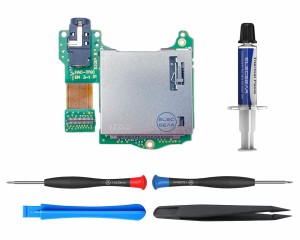 ElecGear 交換用ゲームカードリーダー、 Switch HAC-001対応のゲームカードアダプタースロットPCBモジュール、3.5mmヘッドホンオーディオ