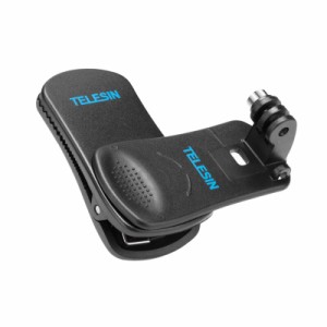 TELESIN 360°回転式 クリップ マウント バックパックショルダーストラップクリップマウント アクションカメラ 用 Max Gopro Hero 12 11 