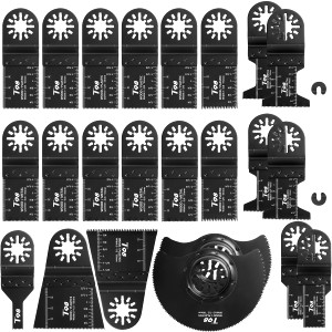 T98 ブレードカットソー マルチツール用替刃セット 23点 日立 マキタ ボッシュ等多機種対応 木材釘金属切断 先端工具セット 鋸刃互換 電