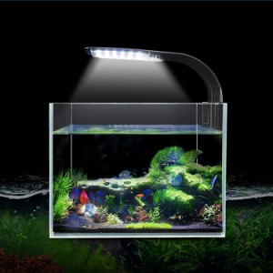 OsAtNb 水槽 ライト アクアリウム ライト LED 熱帯魚ライト 水槽用 水草育成ライト 10w/24LED フルスペクトルライト 海水魚 金魚鉢 メダ