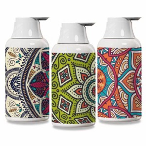 シャンプーボトル ディスペンサー 3本セット 詰め替えボトル 容器 おしゃれ 浴室 洗面所 食器用洗剤 適用 (500ml, paint)