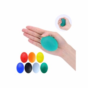 GreenGee 握力ボール 7個セット ハンドエクササイズボール ストレス解消 手治療 卵型 グリップ 7段階の硬さ リハビリトレーニング 指 リ