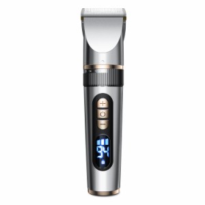 新登場 LED電量ディスプレイ バリカン ヘアカッター メンズ 子供 散髪用 IPX7防水 全身水洗い可能 USB充電式 充電/交流式 3段階スピード