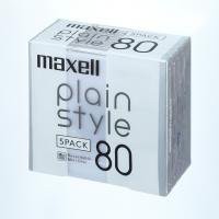 maxell 音楽用 MD 80分 「plain style」シリーズ ミルキーホワイト 5枚 PLMD80.5P