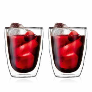 BODUM ボダム グラス コップ タンブラー PILATUS ピラトゥス ダブルウォール グラス 350ml 2個セット 保温保冷性 二重構造 耐熱ガラス 電