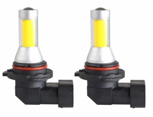 LEDフォグランプ HB4 黄色 イエロー-ポーペ(POOPEE) 35W 800LM 12V/24V兼用 無極性 COBチップ360°発光 高輝度 2個セット