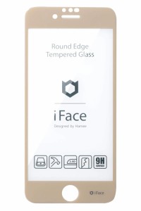 iFace iPhone SE(第3世代/第2世代)/8/7/6s/6 専用 ガラスフィルム ラウンドエッジ 画面保護シート [ベージュ]