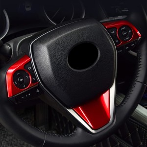 Onami トヨタ カムリ ステアリングパネル インテリアパネル ステアリング 内装パーツ 369時方向 新型 CAMRY 8代目 専用 ABS製 3PレッドCM
