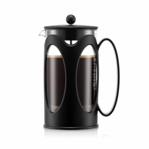 BODUM ボダム コーヒーメーカー コーヒープレス KENYA ケニア フレンチプレス コーヒーメーカー 1000ml ブラック ステンレスフィルター 