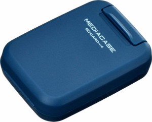 ハクバHAKUBA ポータブルメディアケース S (SD/MicroSDカード用) 各4枚ずつ収納 ブルー 帯電防止 衝撃吸収クッション採用 PP樹脂製 スト