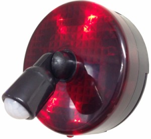 リーベックス(Revex) LED センサー ライト 電池式 防雨型人感センサー 防犯 赤いLED アラーム音 スーパーパトピカ SLR100 レッド