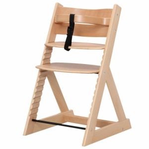 アイリスプラザ ベビーチェア ハイチェア 木製 調節可能 椅子 いす イス キッズ 14段階 安全ベルト 補強金具付き 安全 安心 フェルト付き