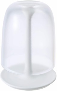 マーナ (marna) コップスタンドセット (クリア/スタンド付き/歯磨きコップ) コップ立て コップ置き 洗面所 (浮かせるコップ/水切り) W611