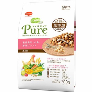 コンボ ピュア ドッグ 無添加素材使用 国産 小分包装 国産鶏肉・小魚・野菜ブレンド 700g