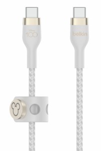 ディズニー創立100周年限定モデルBelkin USB-C to USB-C 編組シリコン ケーブル iPhone 15/MacBook/iPad mini/iPad Pro/iPad Air/Galaxy/