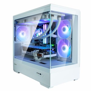 ZALMAN P30 White ピラーレス + 強化ガラス構造 ショーケーススタイル Micro-ATX ミニタワー PCケース CS8796