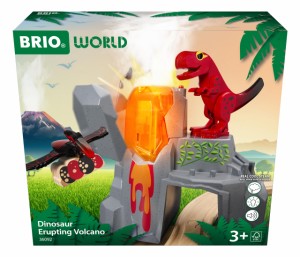BRIO (ブリオ) 恐竜王国の火山 36092 対象年齢３歳〜 (電車 おもちゃ 木製レール 恐竜）
