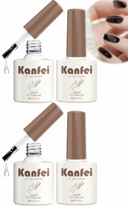 kanfei ジェルネイル トップコート ベースコート 32ml(トップコート8ml×2本ベースコート8ml×2本) ノンワイプ 拭き取り不要 大容量 UV/L