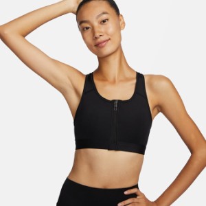 ナイキ スポーツブラ ブラトップ レディース Dri-FIT ドライフィット スウッシュ フロントジップ DD1206-010 NIKE 【メール便可】 sw