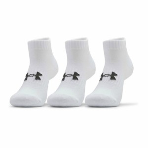 アンダーアーマー アンクルソックス メンズ レディース UAコア ローカット ソックス 3足セット 1361574-100 UNDER ARMOUR sw【メール便可