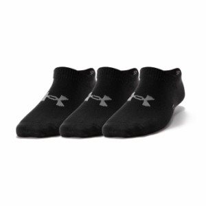 アンダーアーマー アンクルソックス ジュニア UAエッセンシャル ノーショー ソックス  6足セット 1370543-006 UNDER ARMOUR 【メール便可