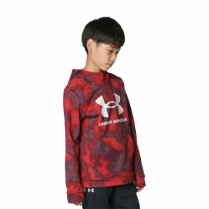 アンダーアーマー スウェットパーカー ジュニア UAアーマーフリース プリント ビッグロゴ フーディー 1381173-600 UNDER ARMOUR od