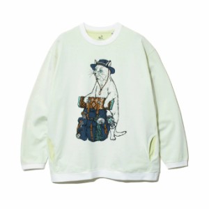 ゴースローキャラバン Go Slow Caravan Tシャツ 長袖 メンズ レディース Wフェイス天竺 野営猫 ロングスリーブTEE 322801 000 od