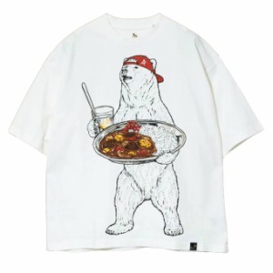 ゴースローキャラバン Tシャツ 半袖 メンズ USA/C カレーライスクマ BIG TEE 321917 000 Go Slow Caravan 【メール便可】 od    