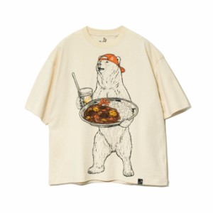 ゴースローキャラバン Tシャツ 半袖 メンズ USA/C カレーライスクマ BIG TEE 321917 005 Go Slow Caravan 【メール便可】 od    