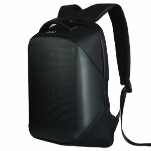 LEDバックパック ディスプレイ付き 日本語対応 Bluetooth ビジネスリュック 広告バックパック 発光 多機能 防水バッグ