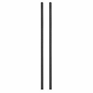 [ドウシシャ]ルミナス スチールラックパーツ ポール ブラック 高さ90cm NOP-090SL 2本入