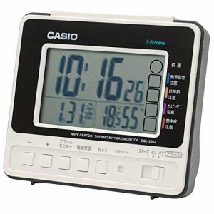 CASIO(カシオ) 目覚まし時計 電波 ホワイト デジタル 生活環境 温度 湿度 カレンダー 表示 DQL-250J-7JF