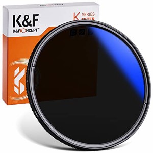 K&F Concept 可変NDフィルター 77mm ND2-ND400レンズフィルター 18層コーティング 撥水防汚 99.6%高透過率 0.6%反射率 光学ガラス 減光フ