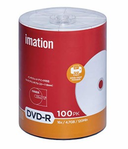 imation イメーション 1回記録(データ）用 DVD-R IMD16X (片面1層/1-16倍速/100枚)