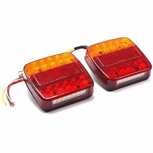 テールランプ LED トラック 12V ダウンライト内蔵 2個セット ボートトレーラー 牽引トレーラー リフレクター搭載