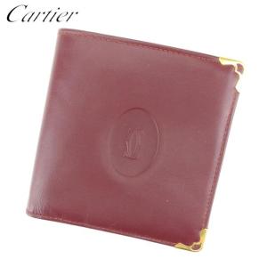 カルティエ cartier ウォレット せこい 折りたたみ財布 ピンクベージュ 