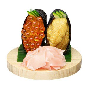 【送料無料】食品サンプルスマホスタンド 各機種対応 にぎり寿司/ウニ・イクラ stand-10087